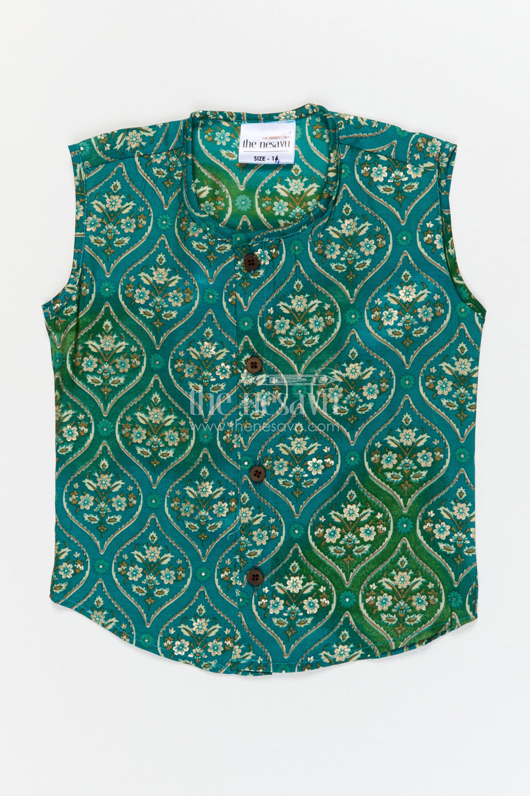 The Nesavu Baby Jablas Ethnic Printed Jabla Top for Baby’s Everyday Use and Festive Comfort Nesavu 10 (NB) / Green / Viscose Silk IF040A-10 Nesavu modal silk baby jabla with ethnic floral print – great for festive mornings and daily wear