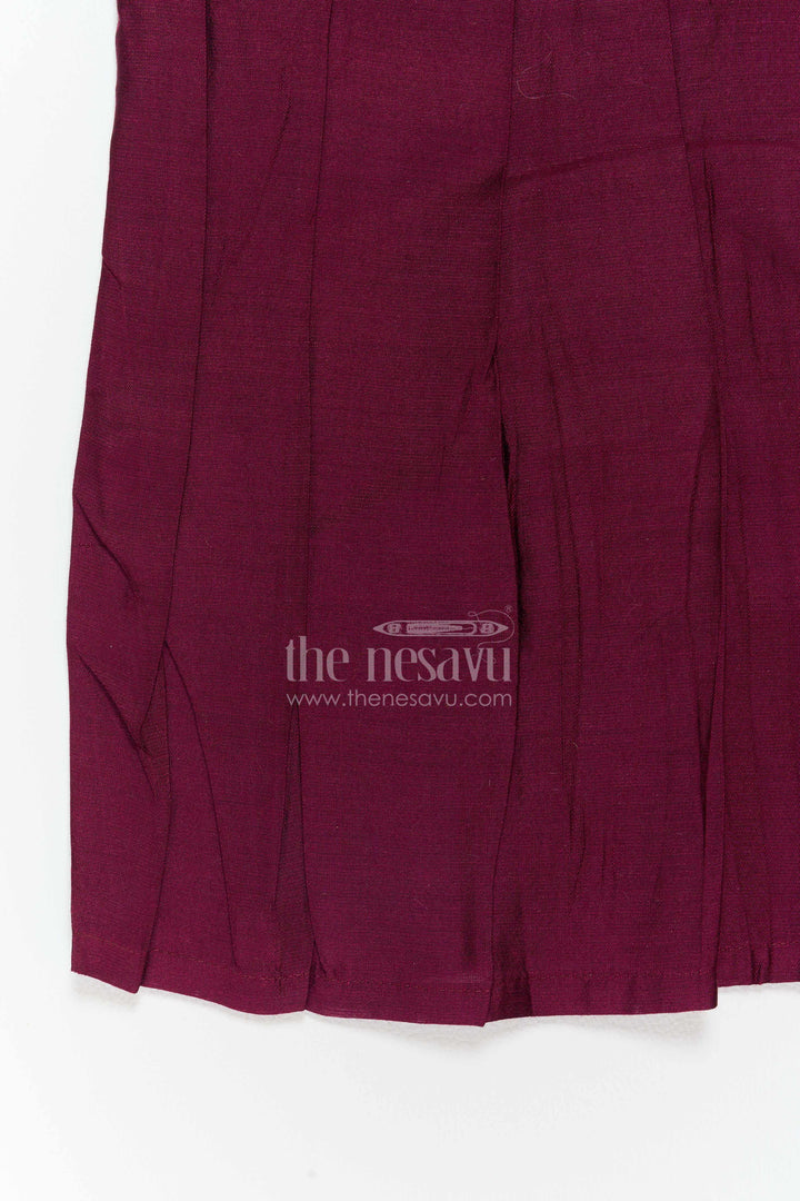 The Nesavu Tie-up Frock Ethnic Tie up Frock with Paithani Motifs for Festive Occasions Nesavu Nesavu Ethnic Tie Up Frock With Paithani Motifs For Festive Occasion