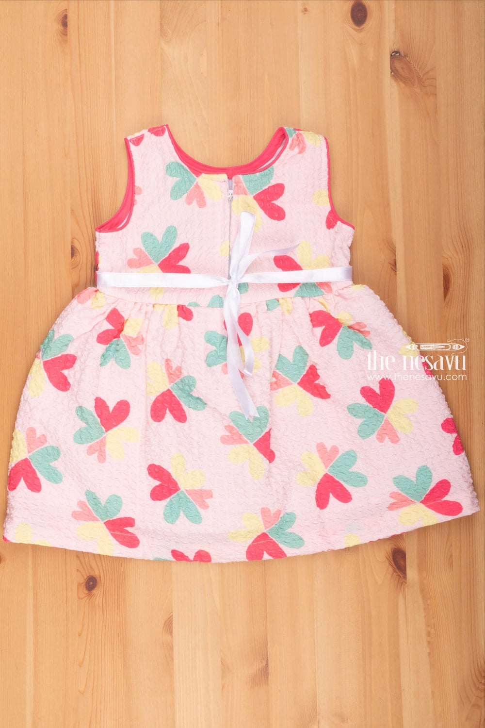 The Nesavu Baby Fancy Frock Exquisite Baby Pink Dress: Floral Prints on Lucknow Chikan for Girls Nesavu Beautiful Newborn Dresses | Baby Frocks Cotton | the Nesavu