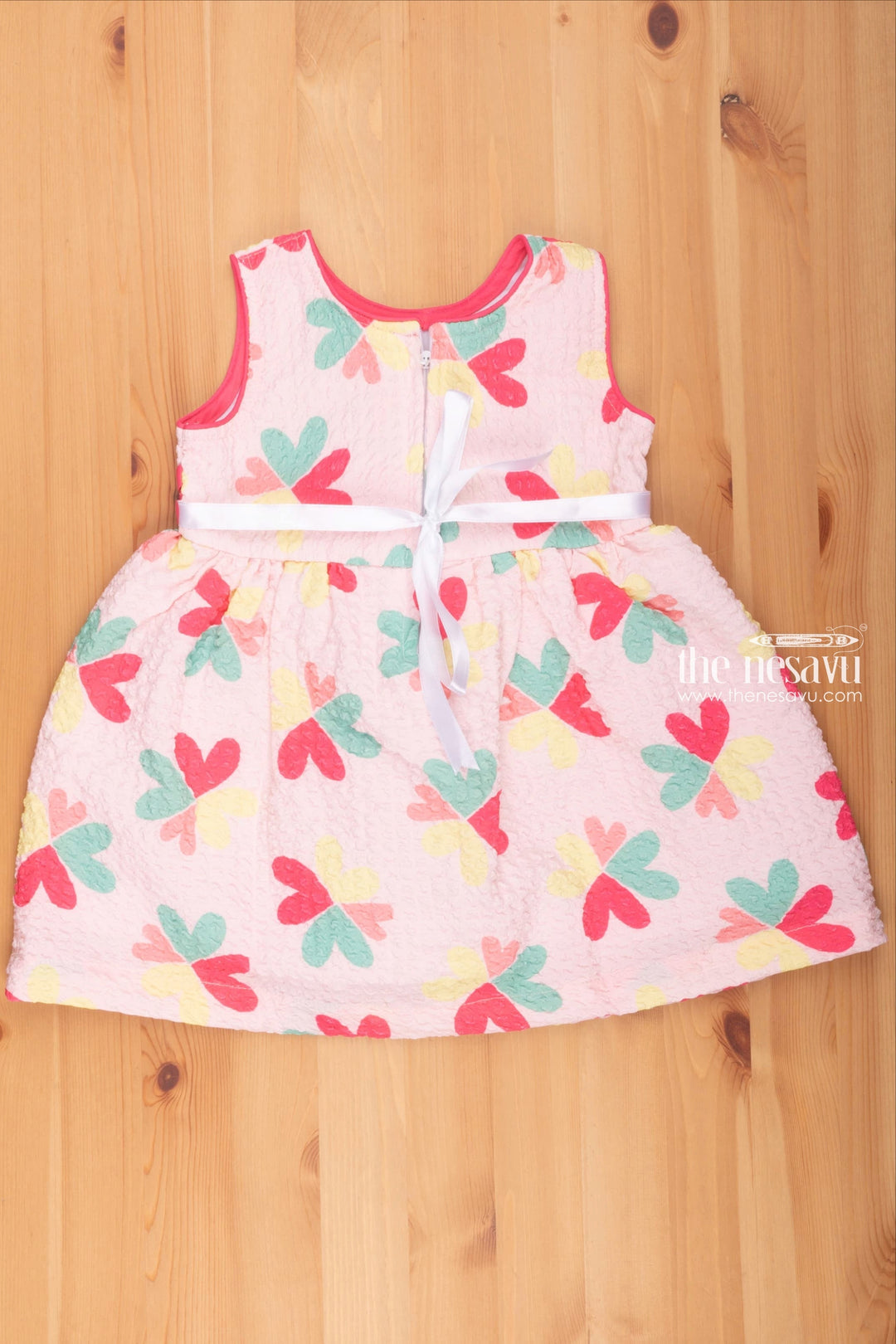 The Nesavu Baby Fancy Frock Exquisite Baby Pink Dress: Floral Prints on Lucknow Chikan for Girls Nesavu Beautiful Newborn Dresses | Baby Frocks Cotton | the Nesavu