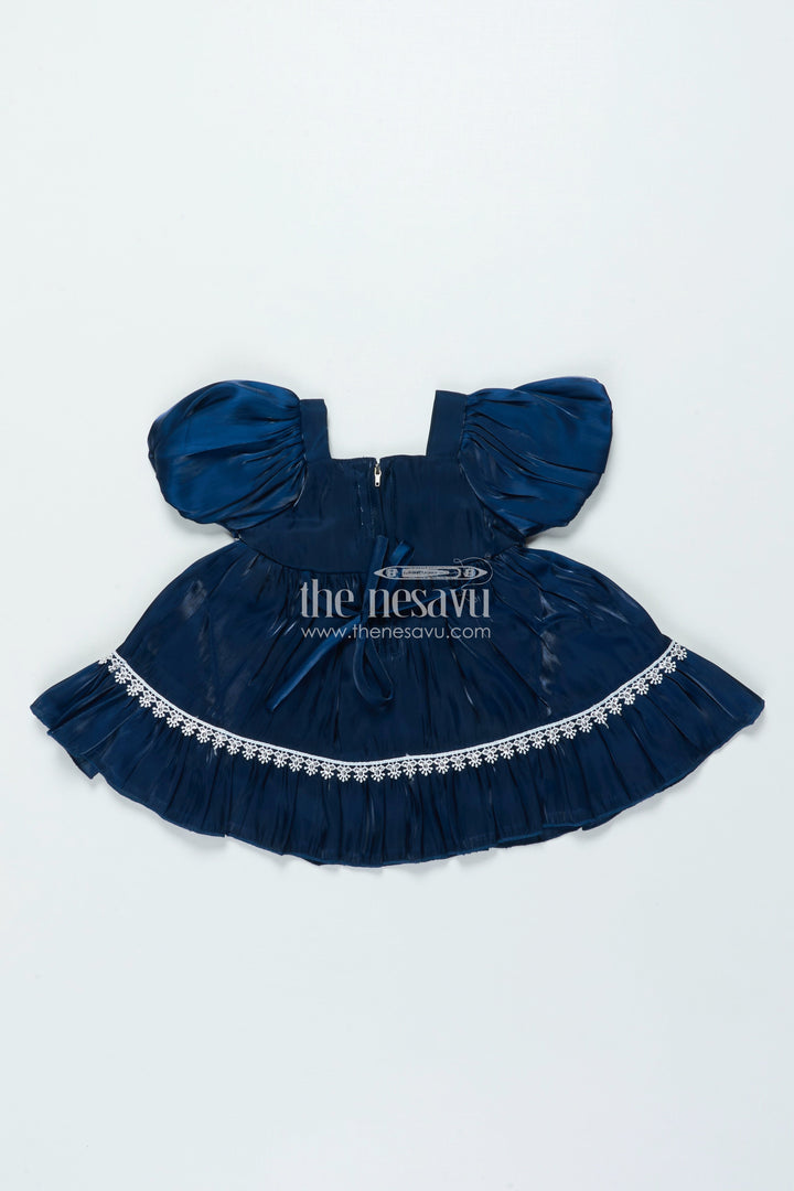The Nesavu Girls Fancy Frock Fancy Frock for Baby Girls with Organza Embroidery for Festive Occasions Nesavu Nesavu fancy baby frock embroidery festive wear dress girls