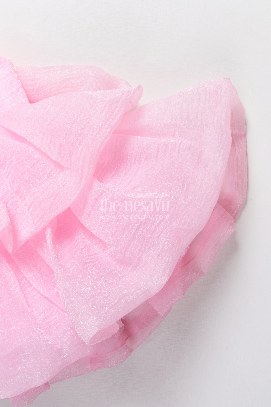 The Nesavu Girls Fancy Party Frock Fancy Frock for Baby Girls with Shimmer Organza for Birthdays and Stage Events Nesavu Nesavu baby girl shimmer organza frock  ideal birthdays naming ceremonies twirl-ready celebrations