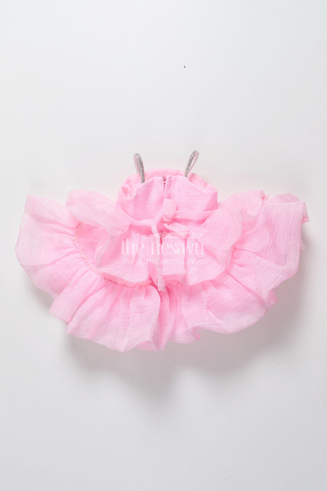 The Nesavu Girls Fancy Party Frock Fancy Frock for Baby Girls with Shimmer Organza for Birthdays and Stage Events Nesavu Nesavu baby girl shimmer organza frock  ideal birthdays naming ceremonies twirl-ready celebrations