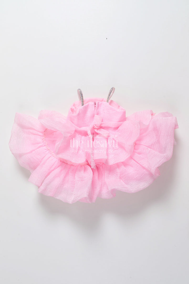 The Nesavu Girls Fancy Party Frock Fancy Frock for Baby Girls with Shimmer Organza for Birthdays and Stage Events Nesavu Nesavu baby girl shimmer organza frock  ideal birthdays naming ceremonies twirl-ready celebrations