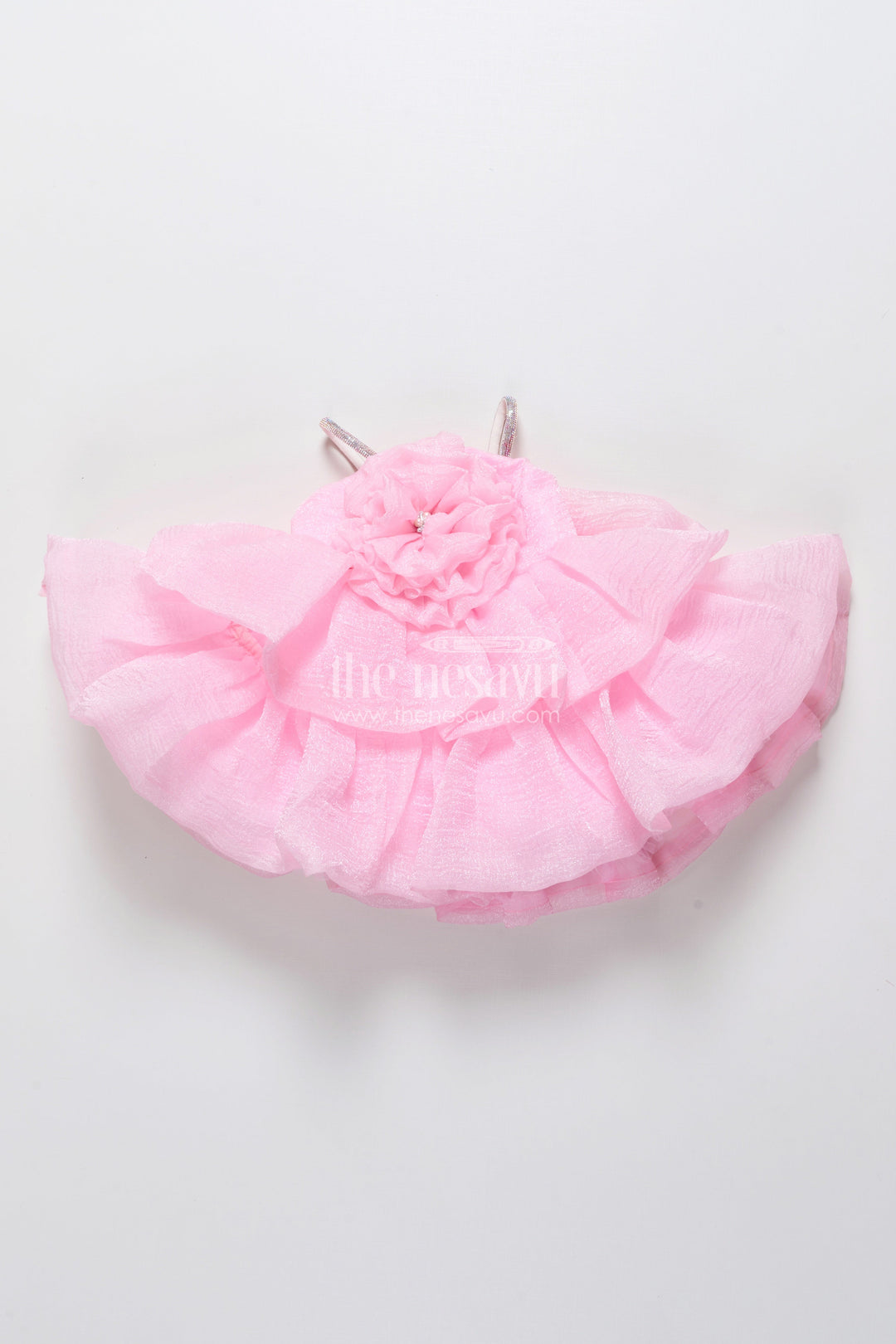 The Nesavu Girls Fancy Party Frock Fancy Frock for Baby Girls with Shimmer Organza for Birthdays and Stage Events Nesavu Nesavu baby girl shimmer organza frock  ideal birthdays naming ceremonies twirl-ready celebrations