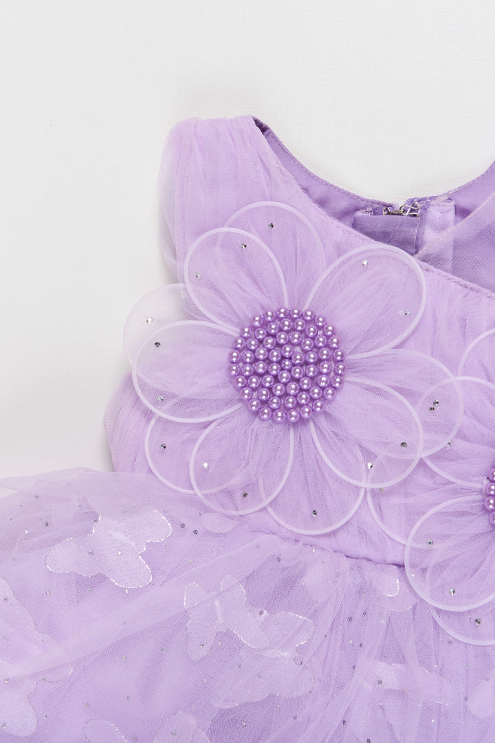 The Nesavu Girls Fancy Party Frock Fancy Frock for Toddler Girls Birthday and Photoshoot Nesavu Nesavu toddler girls soft net fancy frock birthdays dreamy photoshoots