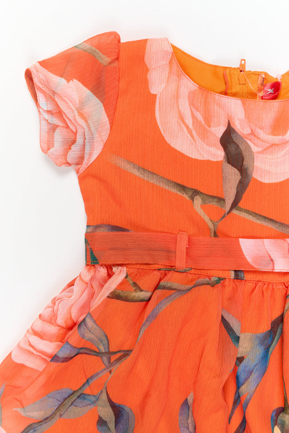 The Nesavu Girls Fancy Frock Fancy Girls Georgette Frock with Floral Digital Print for Birthdays and Events Nesavu Nesavu fancy georgette frock with floral print – ideal for birthdays and special celebrations