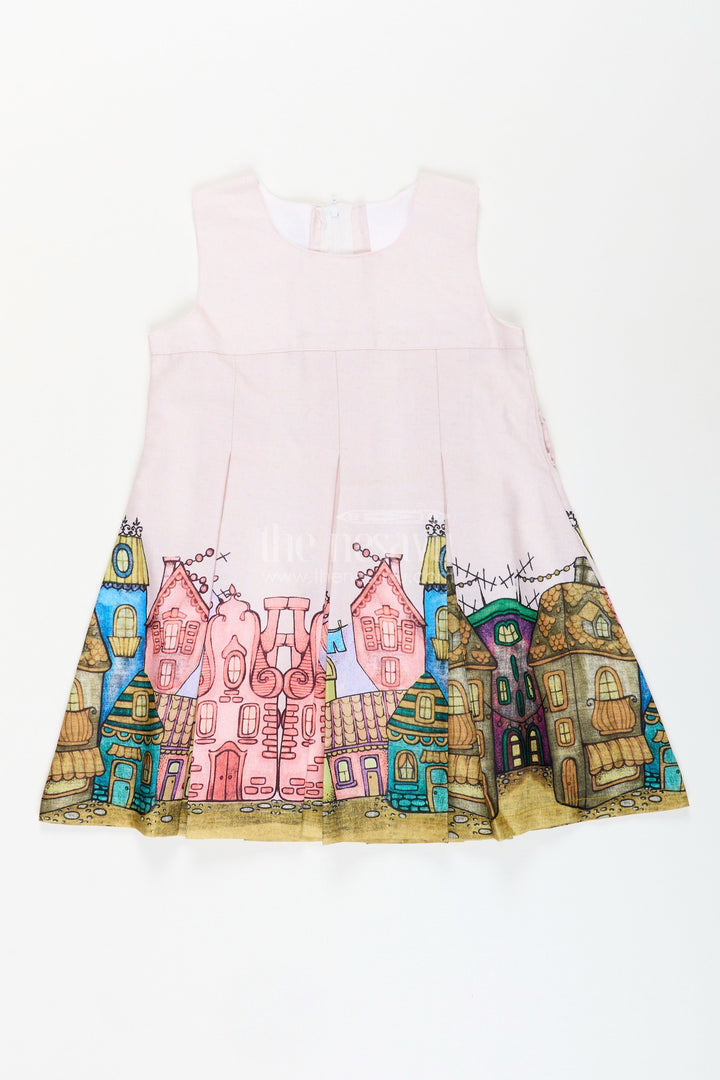 The Nesavu Girls Fancy Frock Festive printed frock with matching jacket for toddler girls Nesavu Nesavu toddler girl printed frock layered jacket school functions festive photoshoots