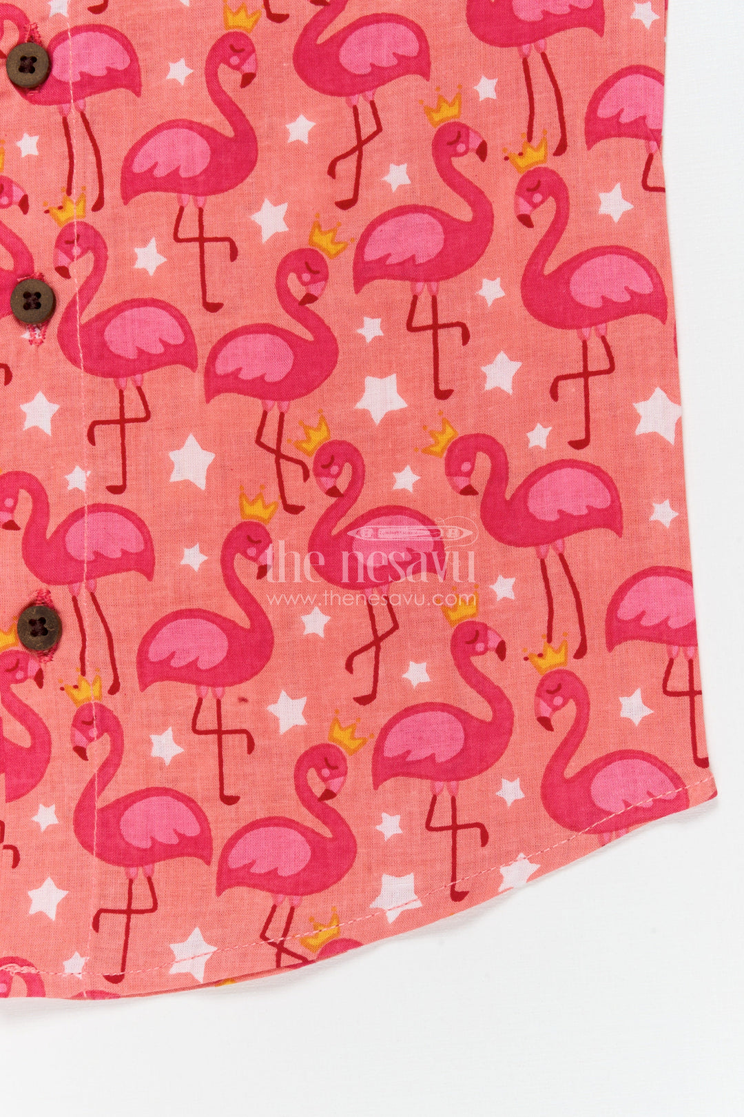 The Nesavu Baby Jablas Flamingo Print Baby Jabla for Quirky and Comfy Dressing Nesavu 10 (NB) / Pink / Cotton IF047B-10 Nesavu baby jabla with flamingo print in breathable cotton – fun and comfy daily wear