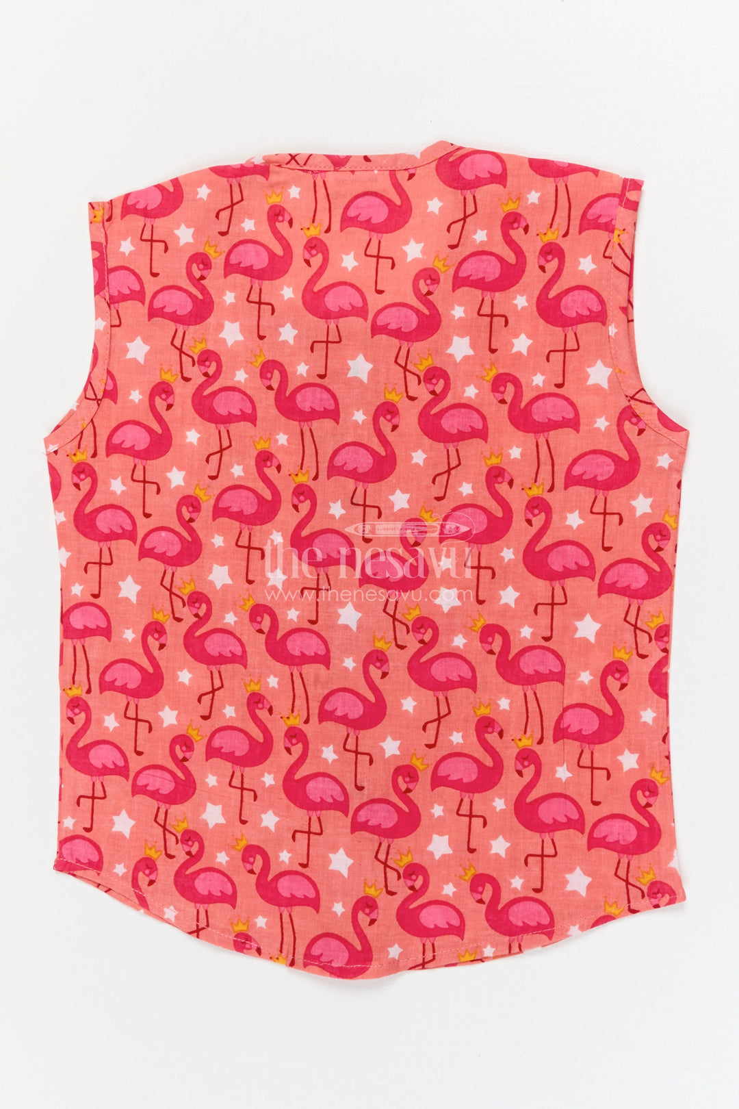The Nesavu Baby Jablas Flamingo Print Baby Jabla for Quirky and Comfy Dressing Nesavu 10 (NB) / Pink / Cotton IF047B-10 Nesavu baby jabla with flamingo print in breathable cotton – fun and comfy daily wear