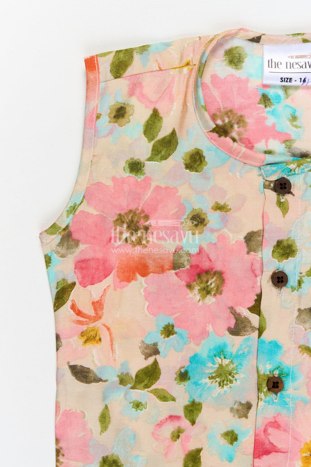 The Nesavu Baby Jablas Floral Print Baby Jabla for Sunny Days and Easy Everyday Wear Nesavu 10 (NB) / Multicolor / Viscose Silk IF041A-10 Nesavu floral baby jabla in breathable modal silk – perfect for summer and everyday dressing