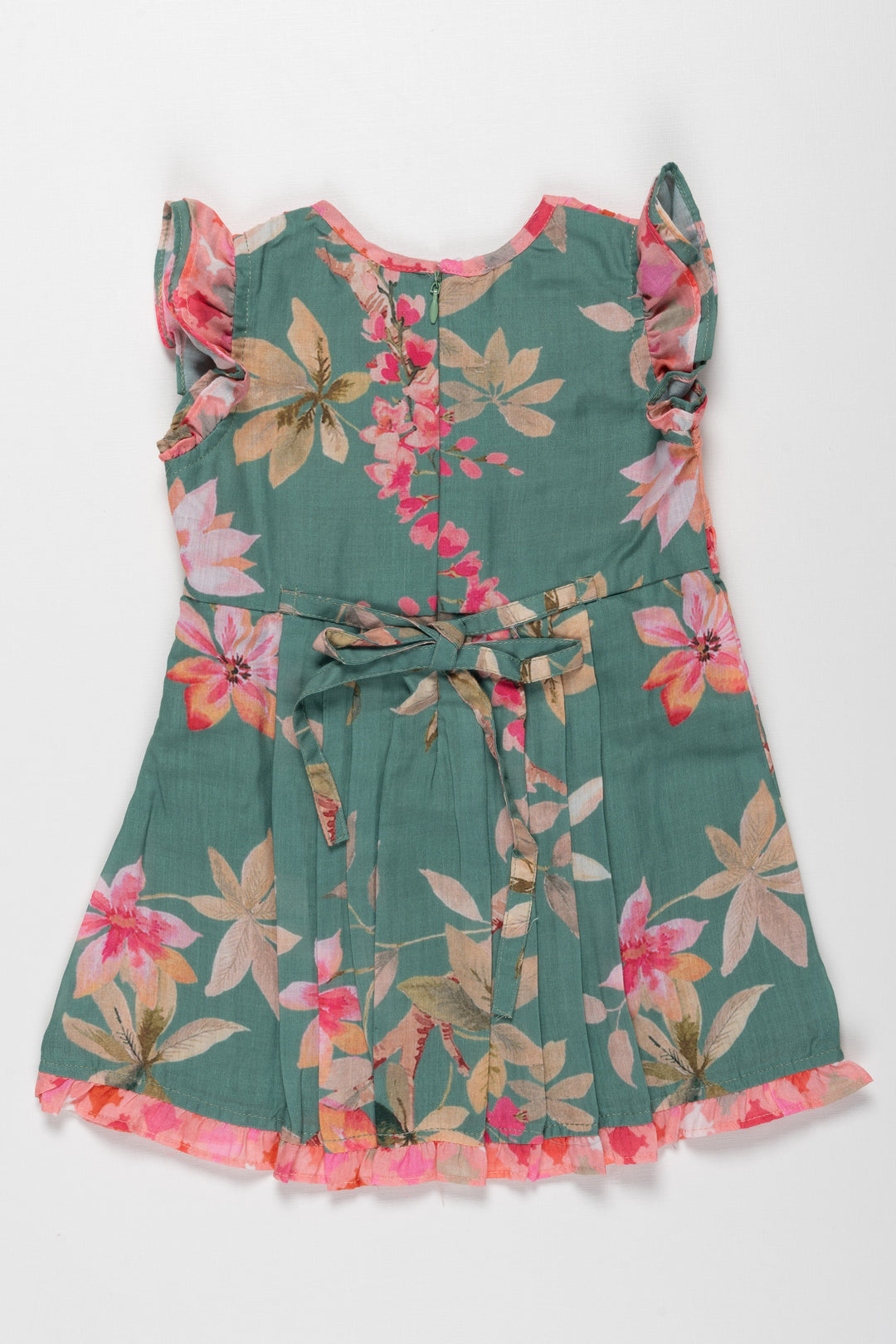 The Nesavu Baby Cotton Frocks Floral Print Cotton Frock for Baby Girls - Vibrant Summer Dress Nesavu Buy Baby Girls Floral Cotton Frock | Summer Style for Little Girls | The Nesavu
