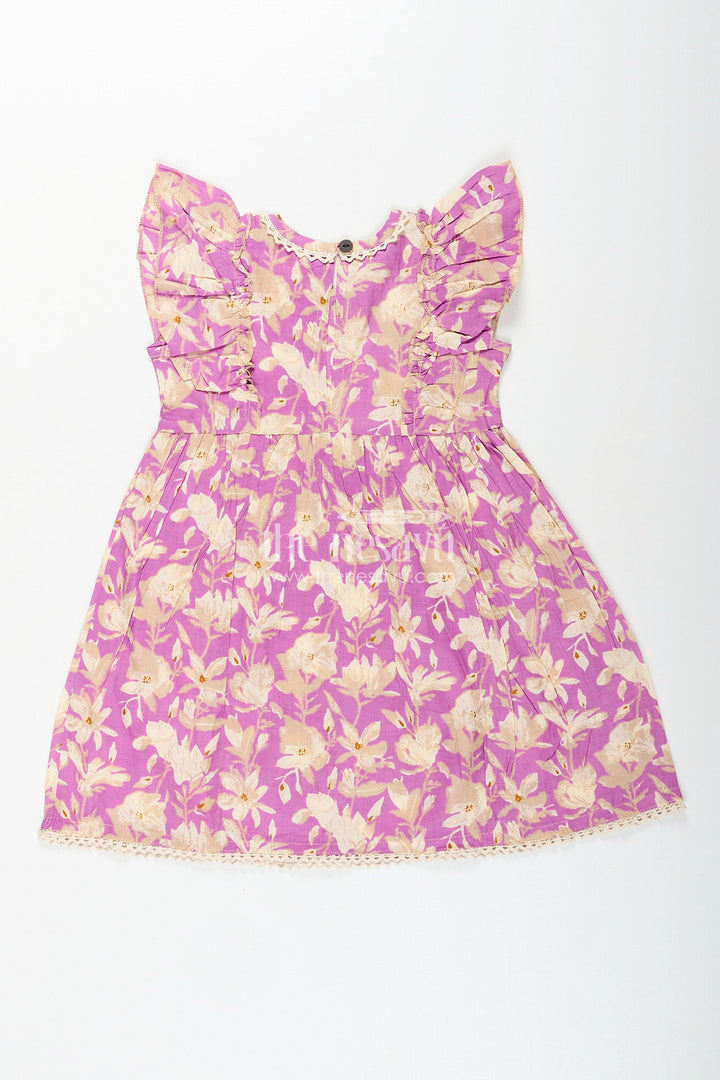 The Nesavu Floral printed frock for baby girls’ casual and festive moments Nesavu Nesavu baby girl cotton frock floral digital print  everyday wear festive casual use