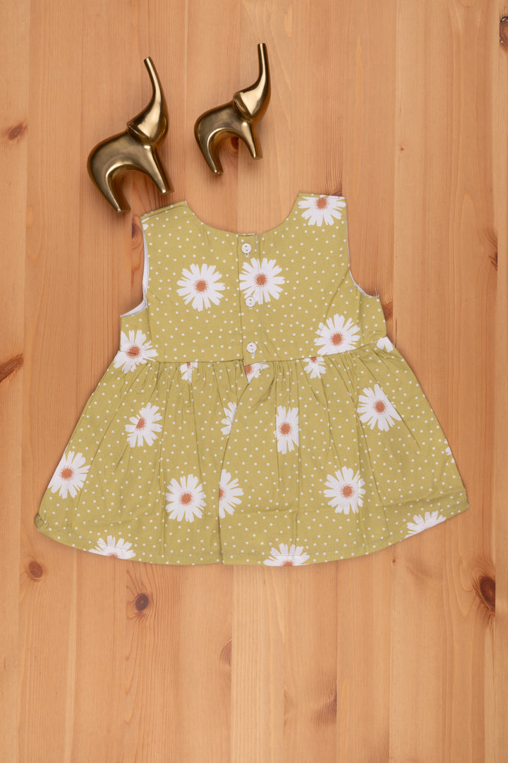 The Nesavu Baby Frock / Jhabla Fresh Green Baby Dress with Floral Inspiration - Top Pick Nesavu Birthday Frock For Babys | Floral Fancy Frock Collection | The Nesavu