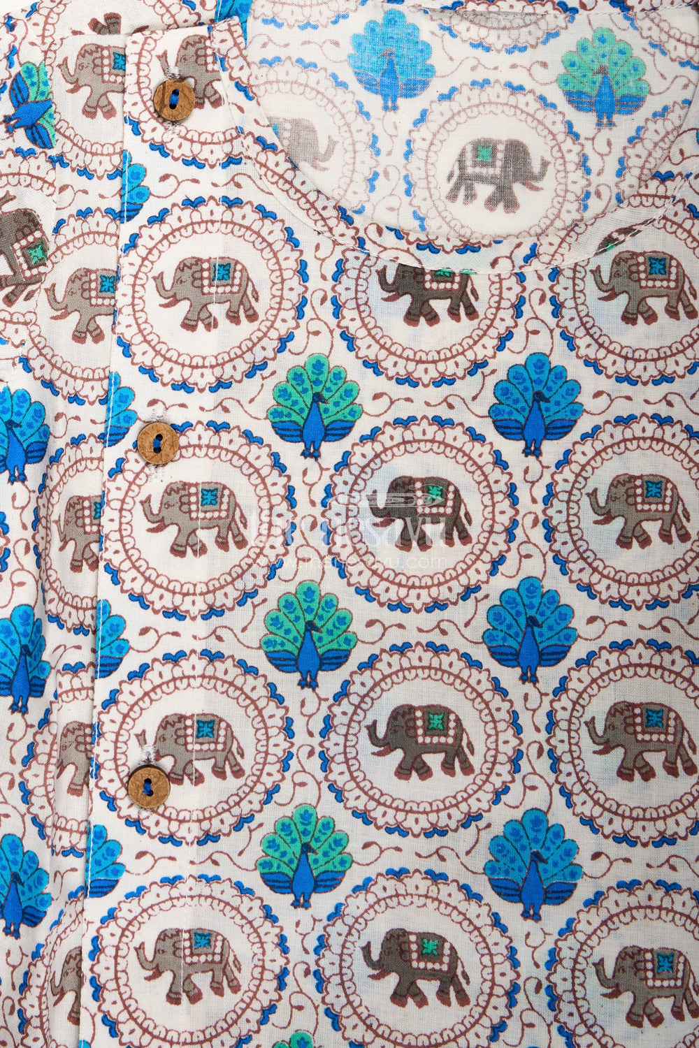 The Nesavu Boys Dothi Set Geometric Print Dhoti Set for Boys Party Ready Style Nesavu Nesavu Boys Multi-Color Printed Dhoti Set Cotton Traditional Functions Elegant Kurta Design