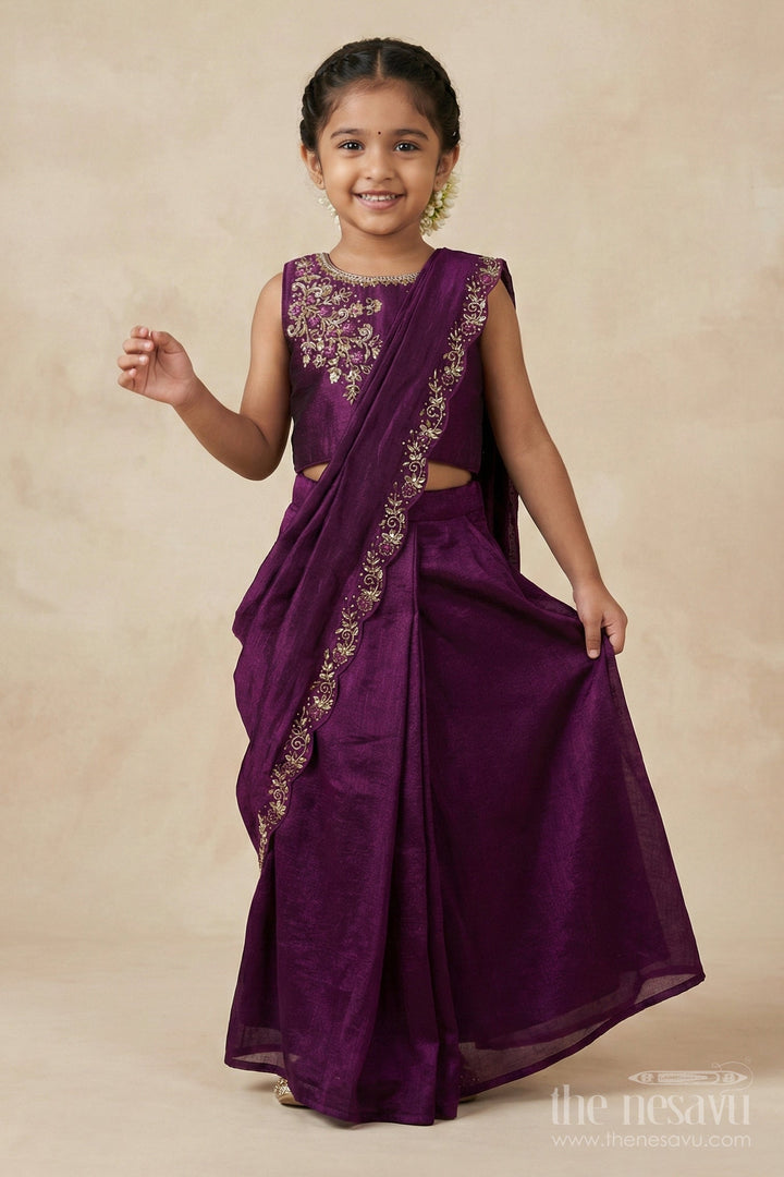 The Nesavu Girls Lehenga Choli Girl’S Georgette Lehenga Choli for Weddings and Festive Functions Nesavu Nesavu pure georgette girls lehenga choli designer embroidery wedding