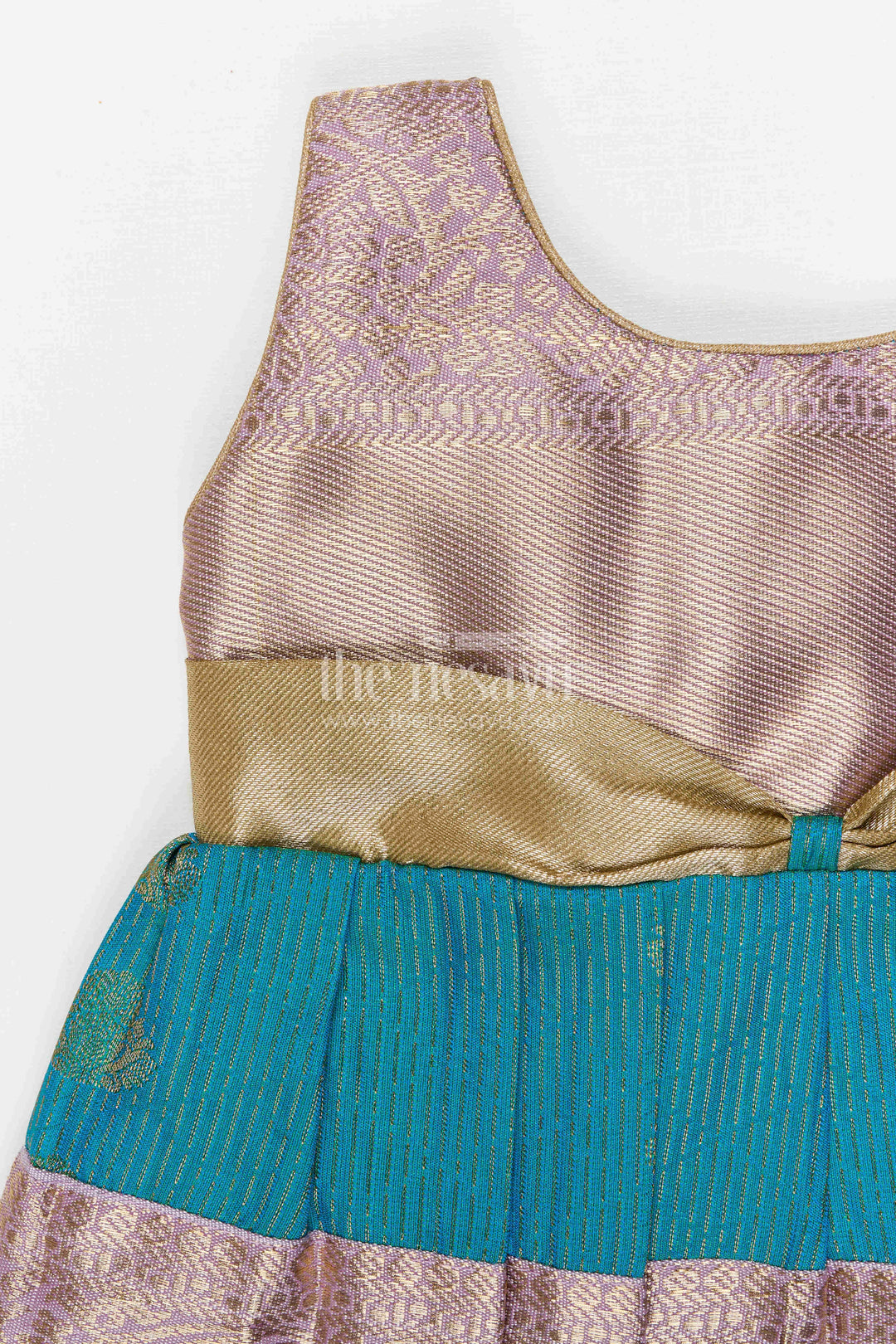 The Nesavu Girls Kanchi Silk Frock Girls Arani Silk Frock for Traditional Weddings and Functions Nesavu Nesavu Girls Semi Arani Kanchivaram Silk Frock For Weddings Traditional Functions And Festive Wear