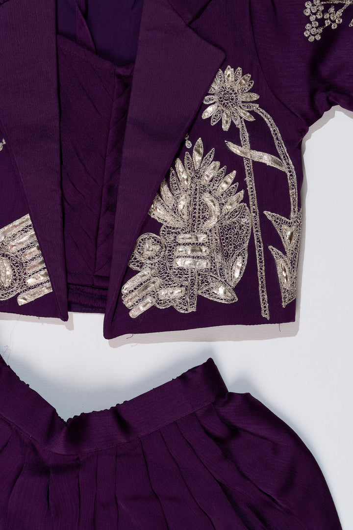 The Nesavu Girls Dothi Sets Girls Attire Dress Traditional with Designer Embroidered Jacket and Dhoti Pants for a Stylish Ethnic Look Nesavu Nesavu Girls Attire Dress Traditional Embroidered Jacket Stylish Dhoti Pants