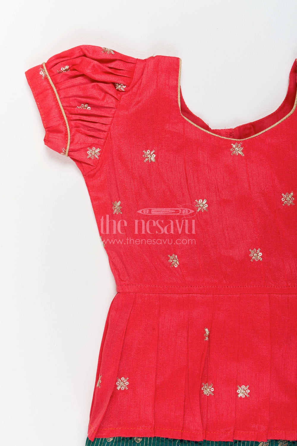 The Nesavu Pattu Pavadai Girls Banarasi Pattu Pavadai for Weddings Temple Visits and Poojas Nesavu Nesavu Girls Banarasi Pattu Pavadai For Weddings Temple Visits Poojas And Traditional Family Functions