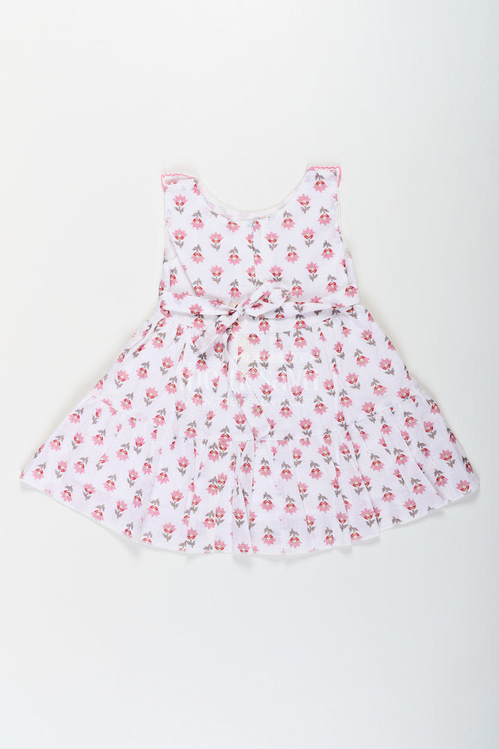 The Nesavu Baby Cotton Frocks Girls Beautiful Frock in Pure Cotton with Floral Prints and Cute Bow Detail Nesavu Nesavu Girls Beautiful Frock Pure Cotton Floral Prints Cute Bow Detail
