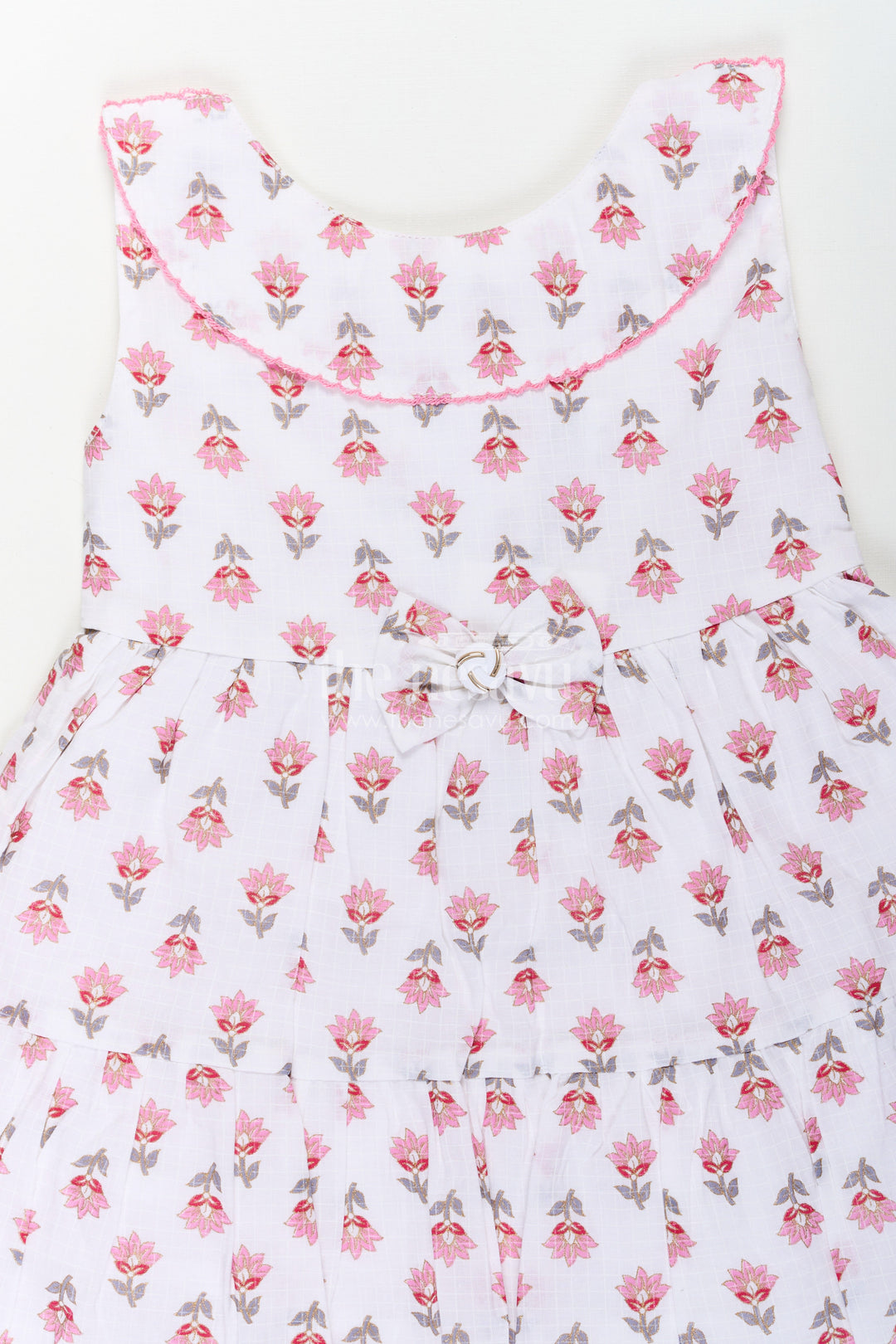 The Nesavu Baby Cotton Frocks Girls Beautiful Frock in Pure Cotton with Floral Prints and Cute Bow Detail Nesavu Nesavu Girls Beautiful Frock Pure Cotton Floral Prints Cute Bow Detail