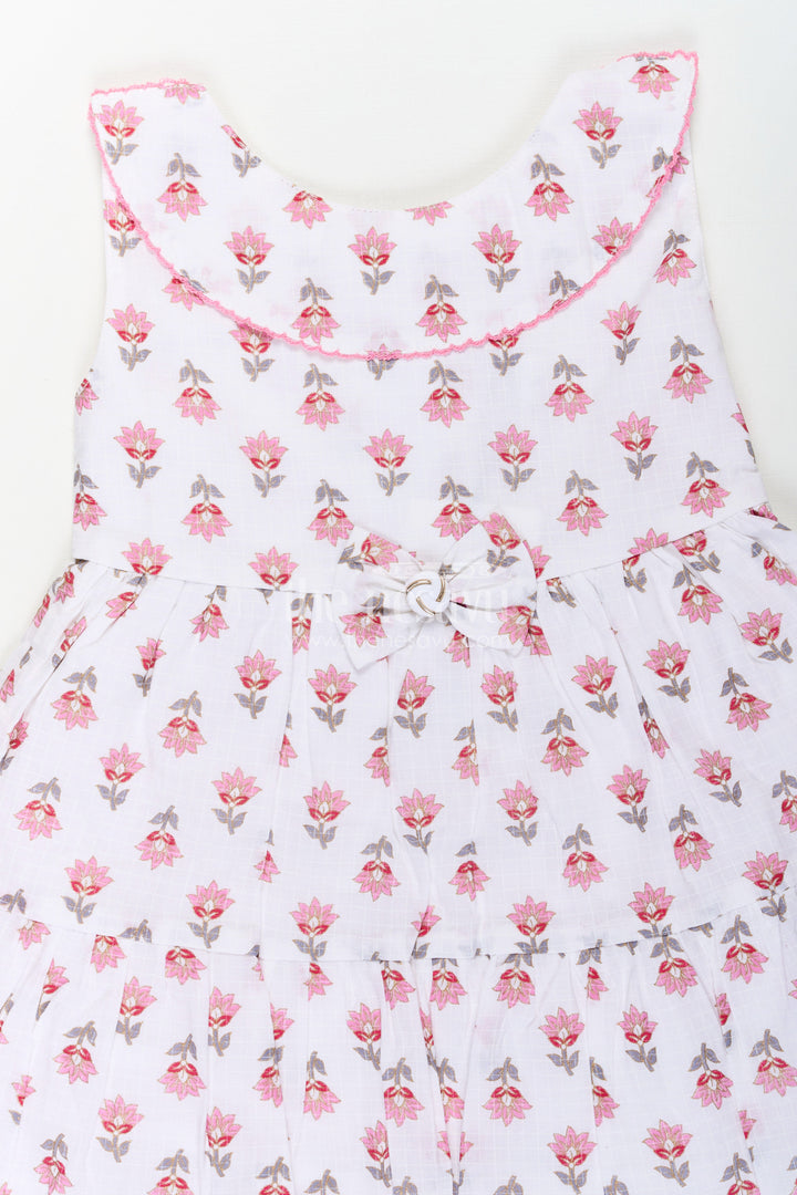 The Nesavu Baby Cotton Frocks Girls Beautiful Frock in Pure Cotton with Floral Prints and Cute Bow Detail Nesavu Nesavu Girls Beautiful Frock Pure Cotton Floral Prints Cute Bow Detail