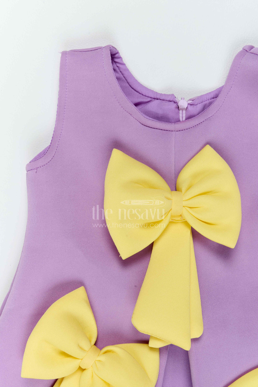 The Nesavu Girls Fancy Party Frock Girls Bow Front Party Dress for Family Outings and Special Occasions Nesavu Nesavu Girls Bow Front Scuba Party Dress For Family Outings Birthdays And Special Celebration Occasions