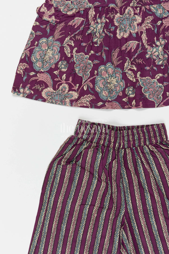 The Nesavu Girls Co-Ord Sets Girls Breathable Cotton Outfit for Summer Holidays Nesavu Nesavu Girls Breathable Cotton Co Ord Set For Summer Holidays And Park Outings