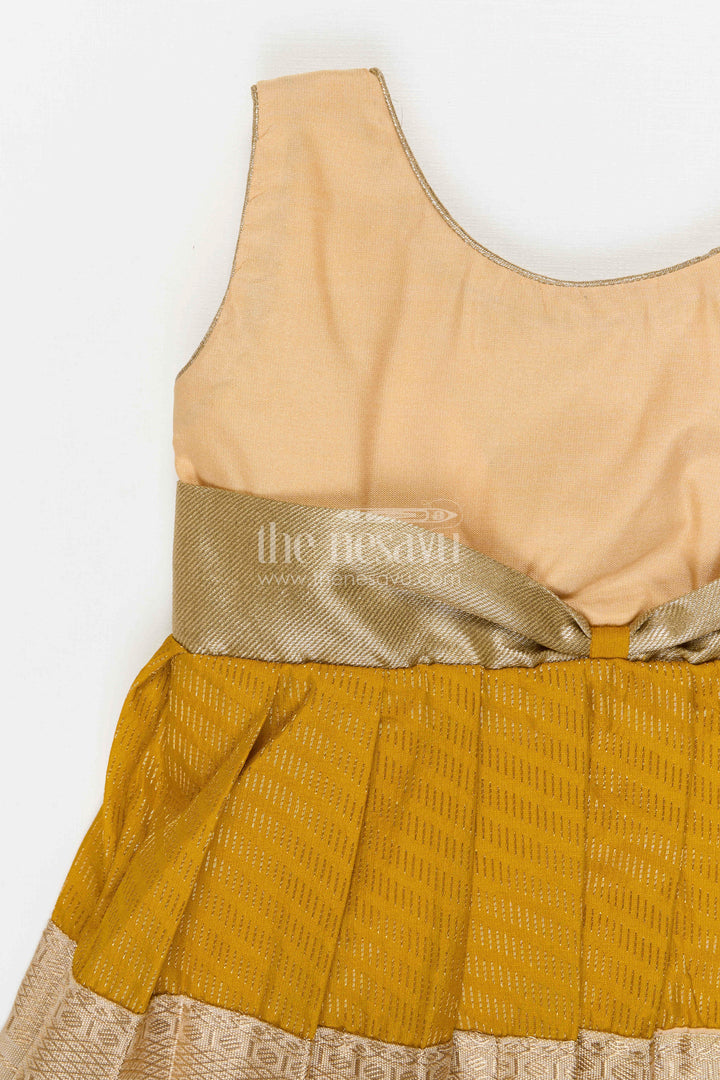 The Nesavu Girls Kanchi Silk Frock Girls Bridal Silk Frock for Wedding Ceremonies Nesavu Nesavu Girls Bridal Kanchivaram Silk Frock For Weddings Receptions And Festive Celebrations