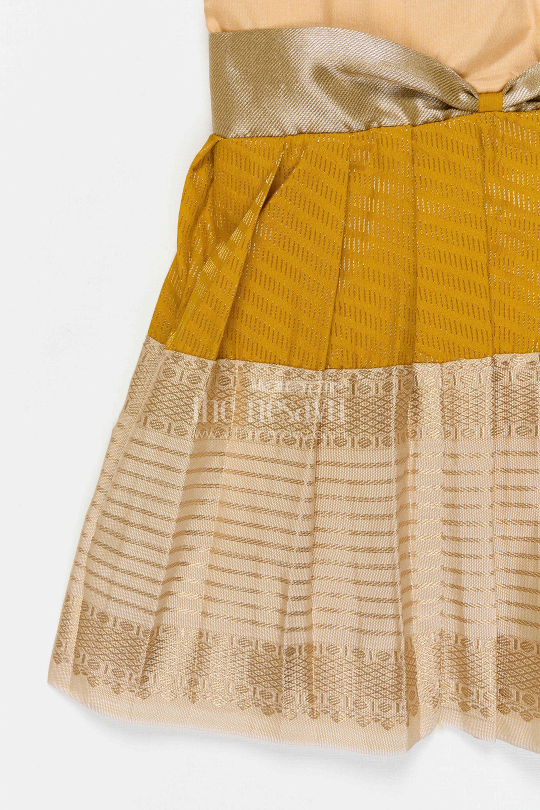 The Nesavu Girls Kanchi Silk Frock Girls Bridal Silk Frock for Wedding Ceremonies Nesavu Nesavu Girls Bridal Kanchivaram Silk Frock For Weddings Receptions And Festive Celebrations