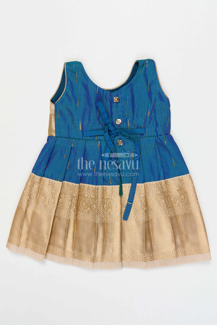 The Nesavu Girls Kanchi Silk Frock Girls Bridesmaid Silk Frock for Weddings and Receptions Nesavu Nesavu Girls Bridesmaid Kanchivaram Silk Frock For Weddings Receptions And Festive Celebrations