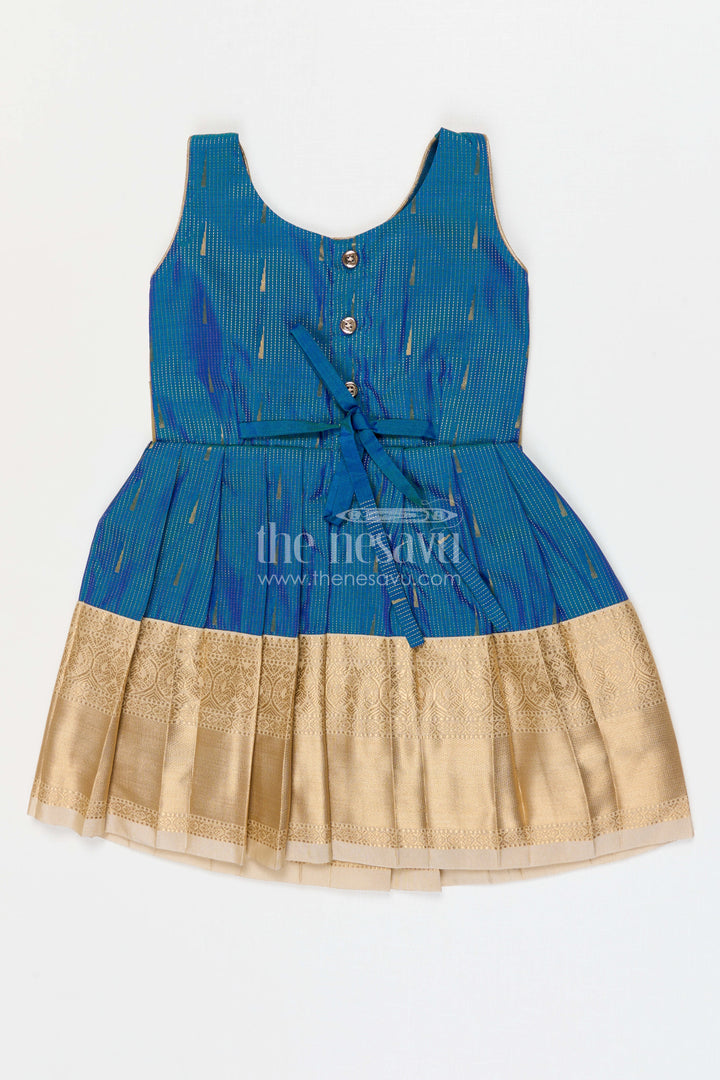 The Nesavu Girls Kanchi Silk Frock Girls Bridesmaid Silk Frock for Weddings and Receptions Nesavu Nesavu Girls Bridesmaid Kanchivaram Silk Frock For Weddings Receptions And Festive Celebrations