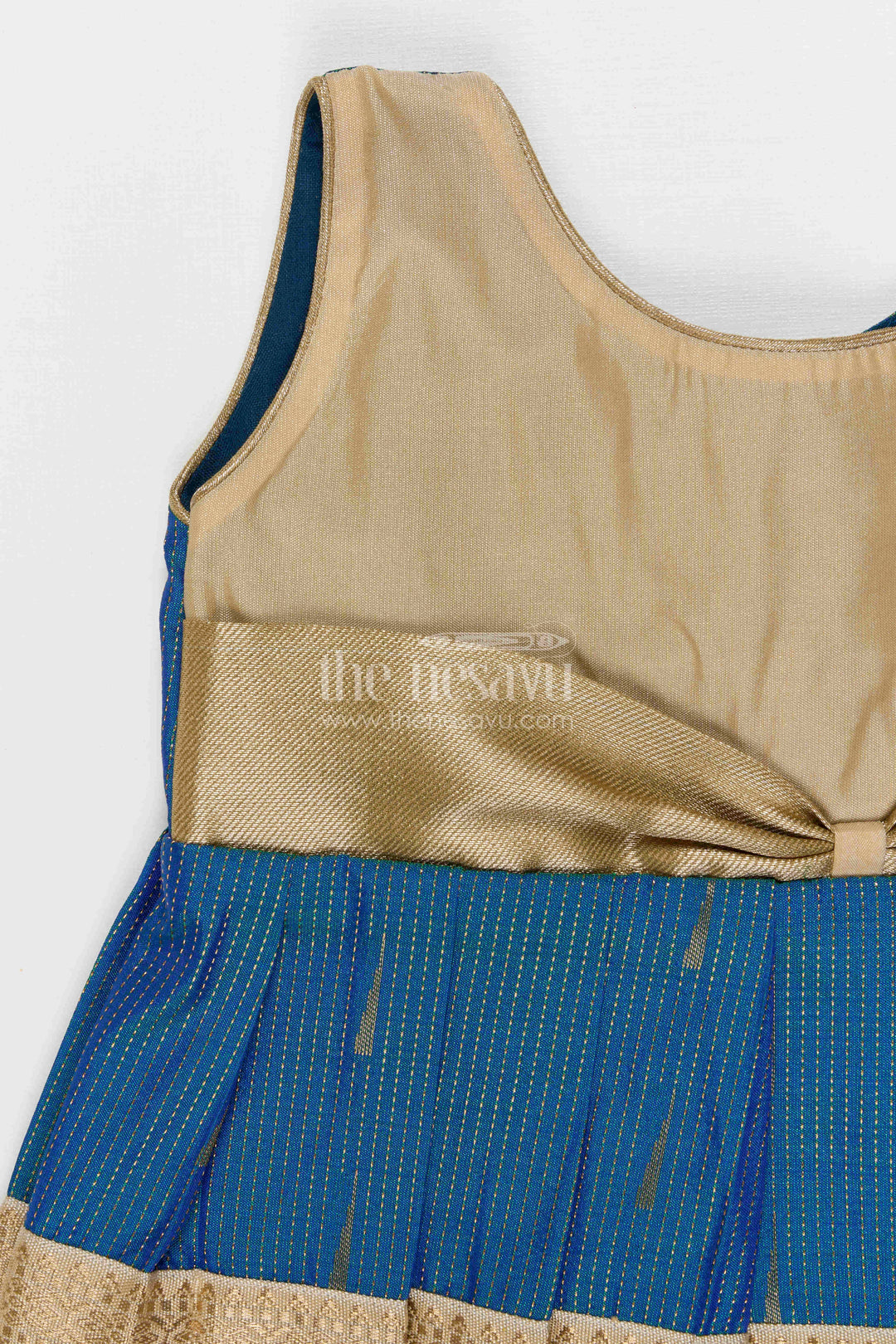 The Nesavu Girls Kanchi Silk Frock Girls Bridesmaid Silk Frock for Weddings and Receptions Nesavu Nesavu Girls Bridesmaid Kanchivaram Silk Frock For Weddings Receptions And Festive Celebrations