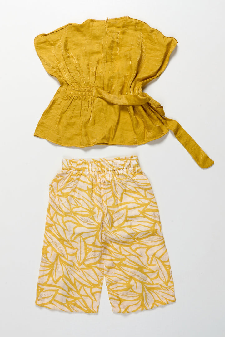 The Nesavu Girls Casual Set Girls Casual Ethnic Set with Georgette Top and Printed Pants Nesavu Nesavu girls ethnic casual set georgette top digital print pants festive wear