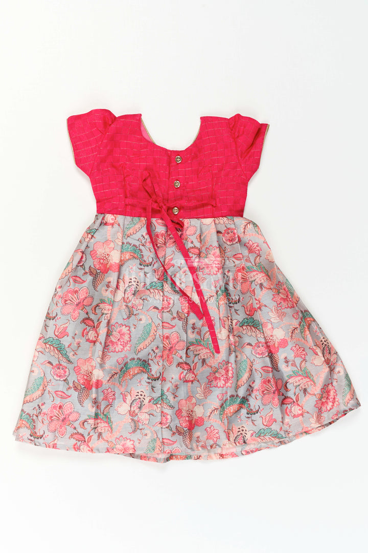 The Nesavu Girls Casual Gown Girls Casual Party Dress for Festive Outings and Celebrations Nesavu Nesavu Girls Casual Party Dress For Festive Outings And Family Celebrations With Floral Print