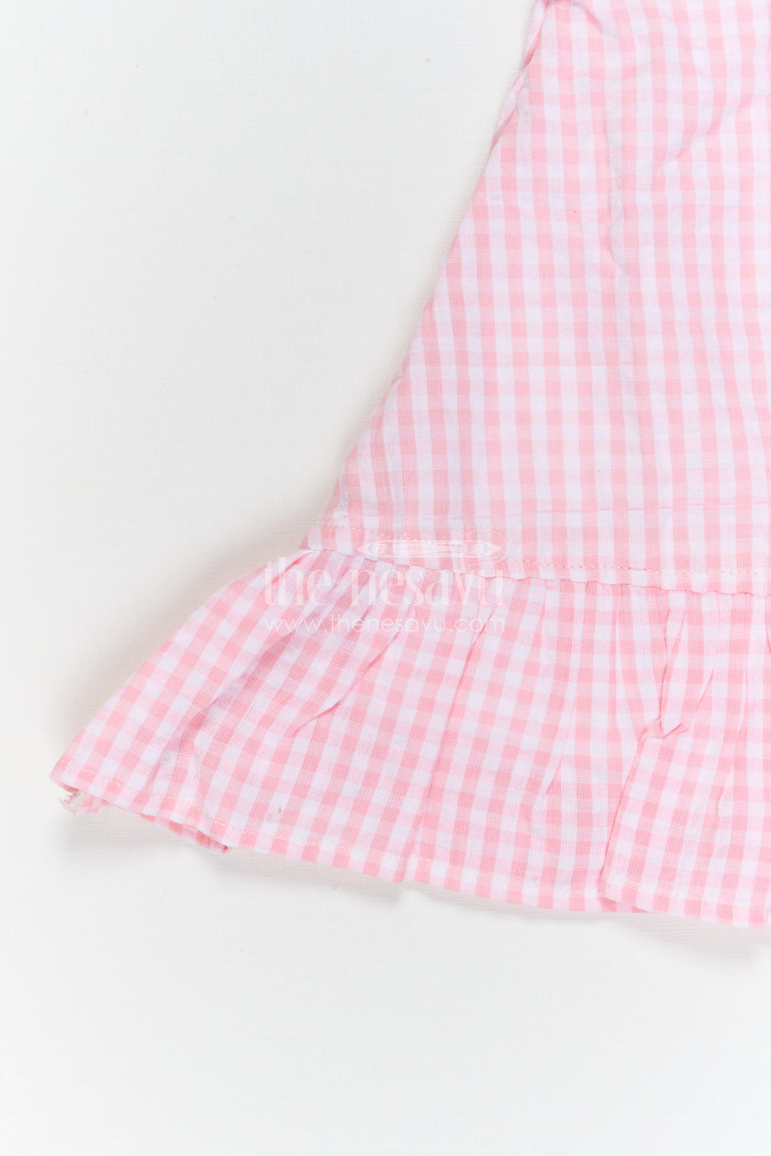 The Nesavu Girls Cotton Frock Girls Checked Frock for Summer Outings and Birthday Fun Nesavu Nesavu Girls Checked Cotton Frock For Summer Outings And Playful Birthday Celebrations