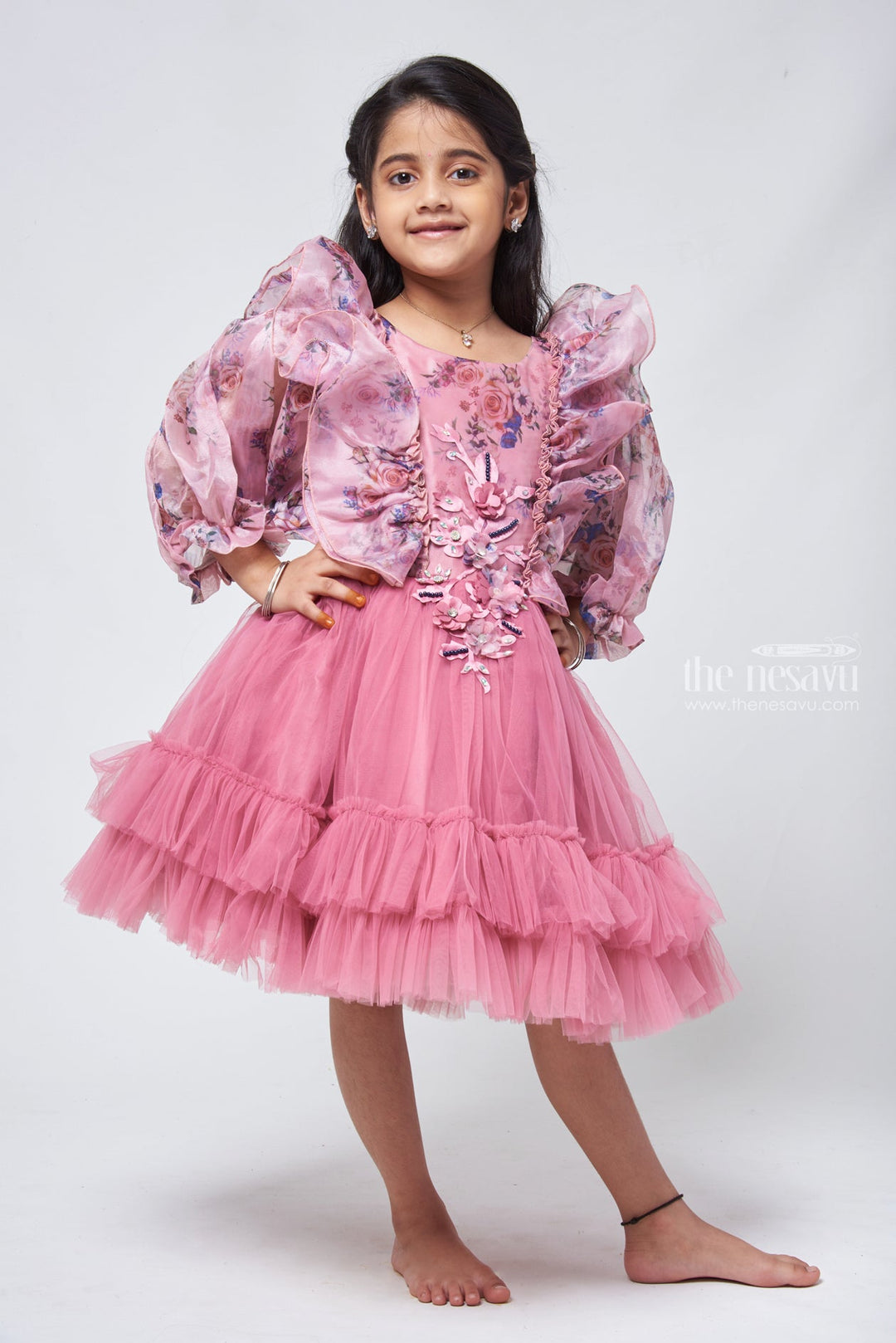 The Nesavu Girls Tutu Frock Girls Chic Frock Perfect for Special Occasions and Celebrations Nesavu Fancy Dress For 3 Years Birthday | Party Dresses For Little Girls | The Nesavu