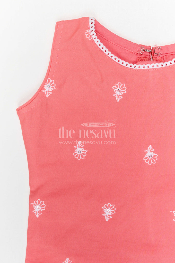 The Nesavu Girls Churidar Sets Girls Churidar Set for Festivals and Traditional Celebrations Nesavu Nesavu girls cotton churidar set for festivals and traditional celebrations with embroidered kurti
