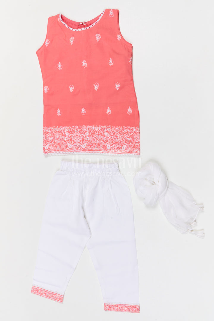 The Nesavu Girls Churidar Sets Girls Churidar Set for Festivals and Traditional Celebrations Nesavu Nesavu girls cotton churidar set for festivals and traditional celebrations with embroidered kurti