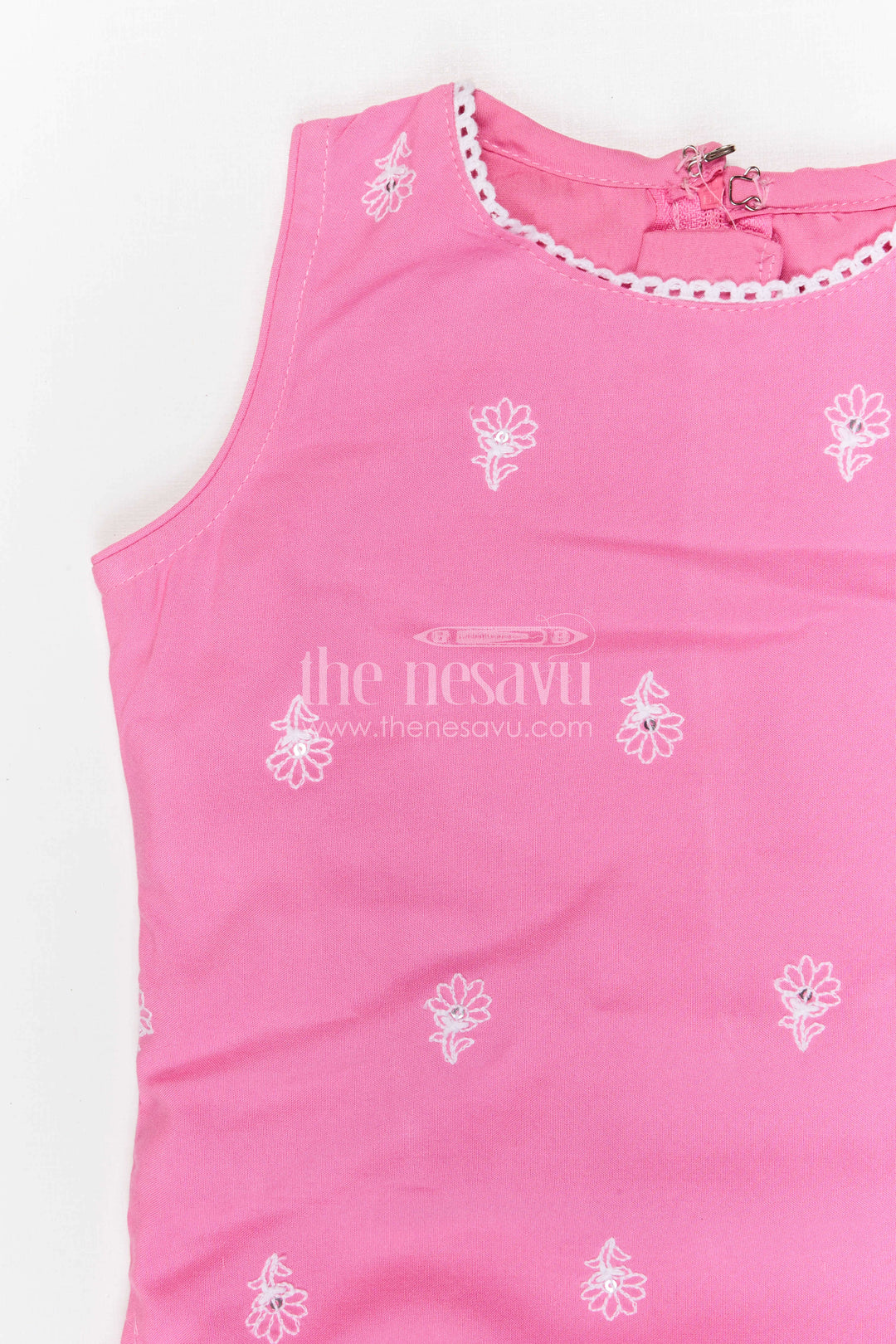 The Nesavu Girls Churidar Sets Girls Churidar Set for Festive Outings and Family Functions Nesavu Nesavu girls cotton churidar set for festive outings and family functions with thread embroidery