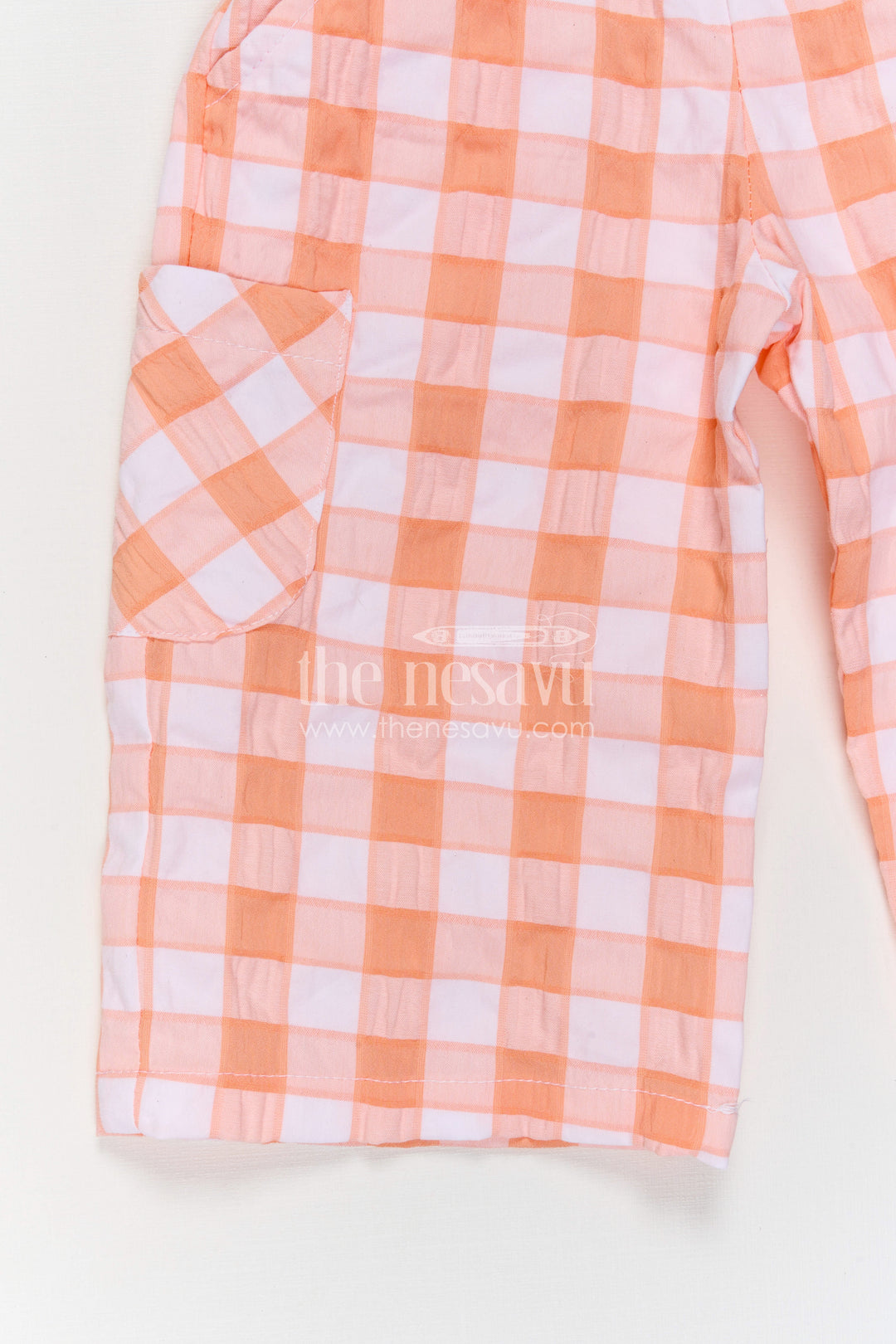 The Nesavu Girls Co-Ord Sets Girls Co Ord Set for Casual Outings and Summer Wear Nesavu Nesavu girls co ord set for casual outings with rayon cotton stripe design breathable summer outfit
