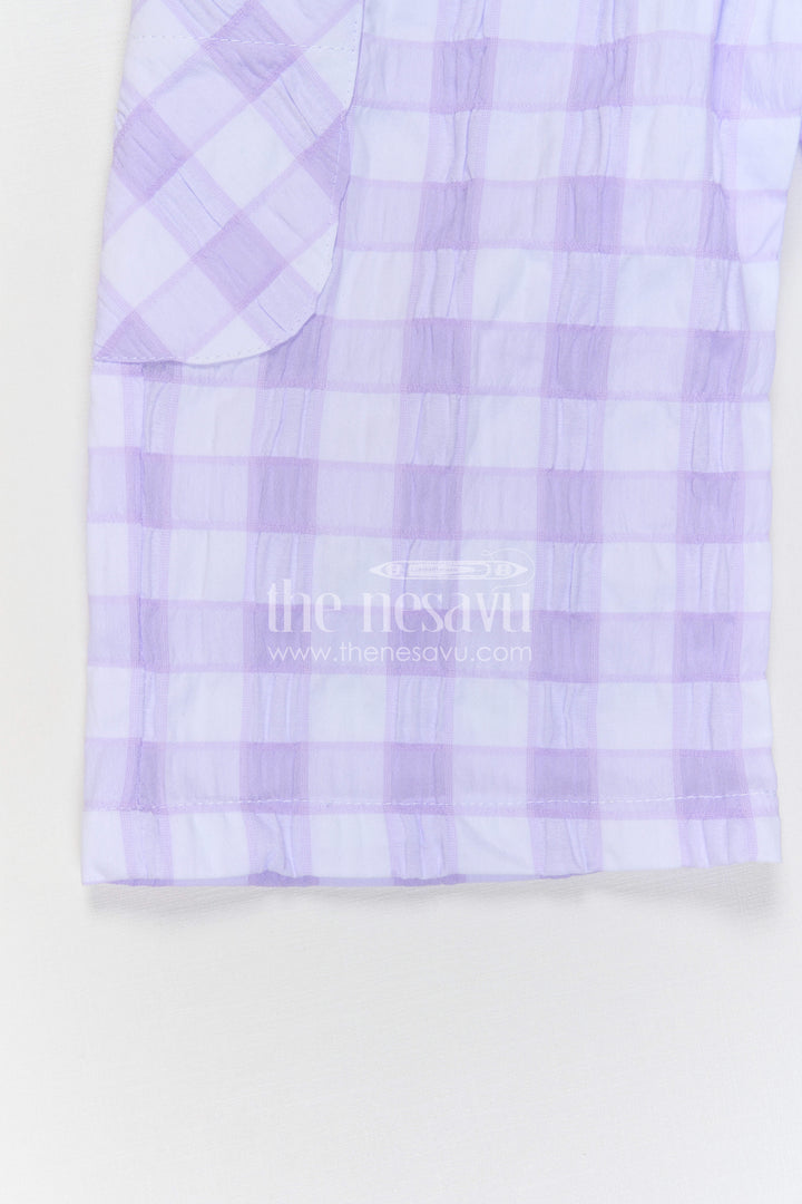 The Nesavu Girls Co-Ord Sets Girls Co Ord Set for Casual Wear and Everyday Outings Nesavu Nesavu girls co ord set for casual wear with rayon cotton stripe design breathable everyday kids outfit