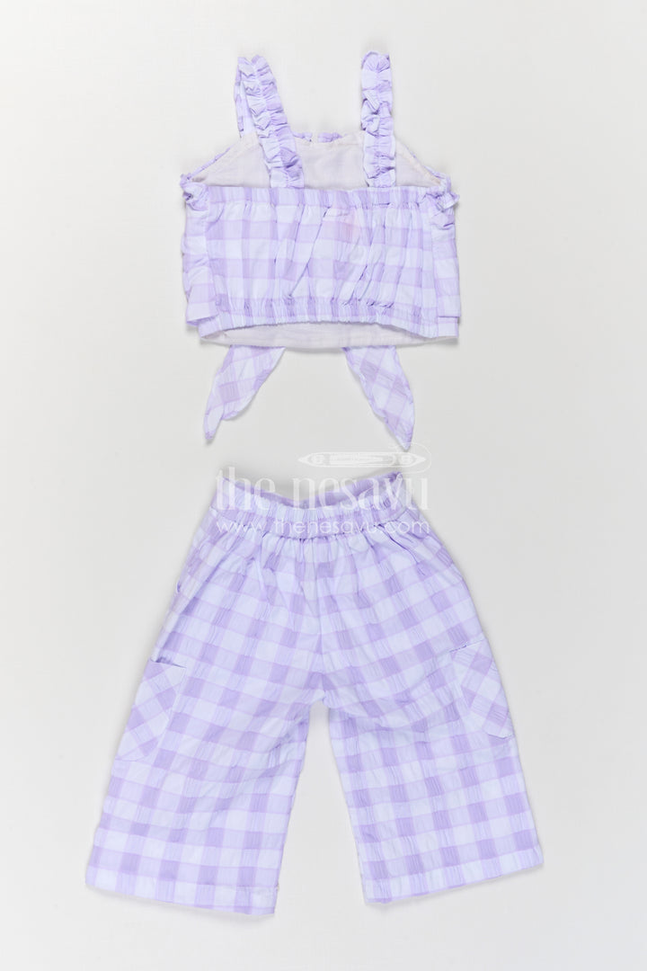 The Nesavu Girls Co-Ord Sets Girls Co Ord Set for Casual Wear and Everyday Outings Nesavu Nesavu girls co ord set for casual wear with rayon cotton stripe design breathable everyday kids outfit