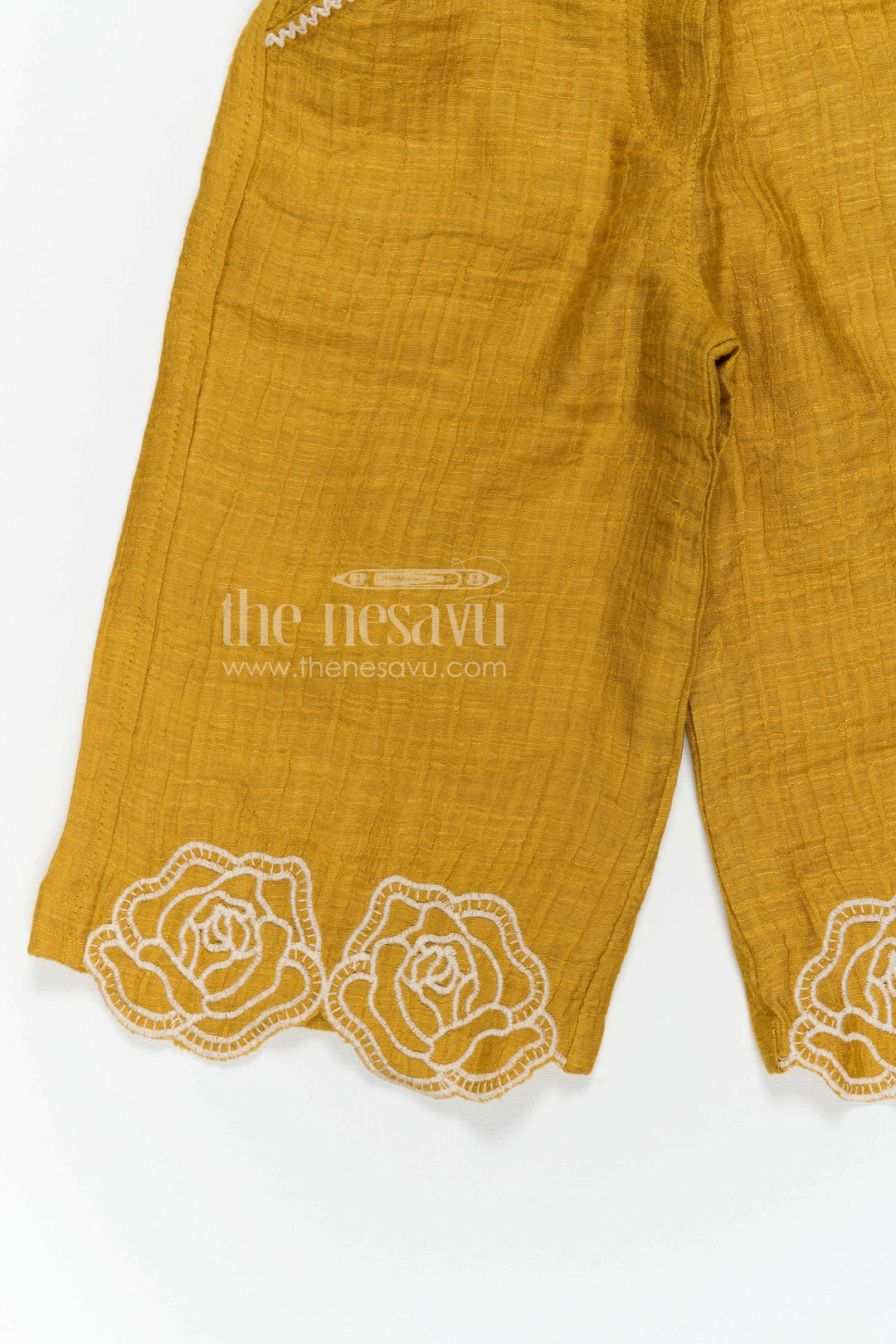 The Nesavu Girls Co-Ord Sets Girls Co Ord Set for Daily Wear and Comfortable Playtime Outfits Nesavu Nesavu girls co ord set for daily wear with rayon cotton fabric and thread embroidery comfortable kids outfit