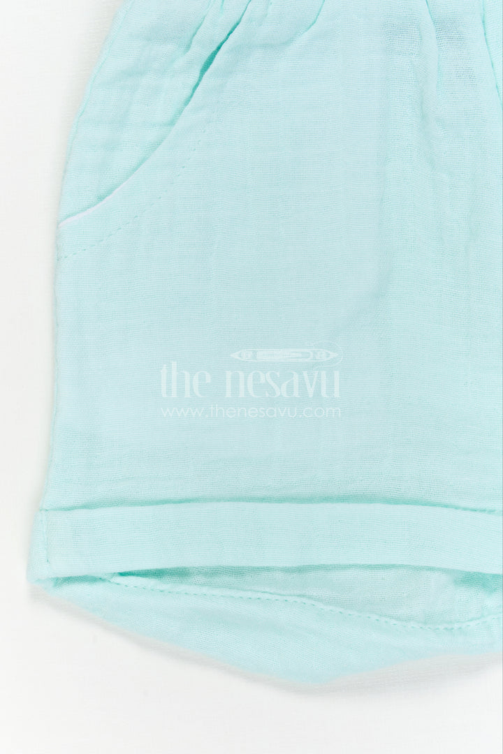 The Nesavu Girls Co-Ord Sets Girls Co Ord Set for Daily Wear and Summer Outings Nesavu Nesavu Girls Muslin Cotton Co Ord Set For Daily Wear Breathable Summer Outfit For Kids