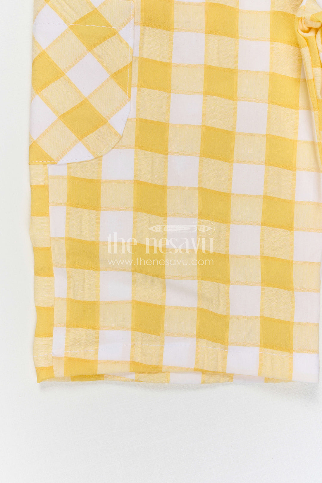 The Nesavu Girls Co-Ord Sets Girls Co Ord Set for Summer Outings and Casual Date Nesavu Nesavu girls co ord set for summer outings with rayon cotton stripe design breathable lightweight kids wear