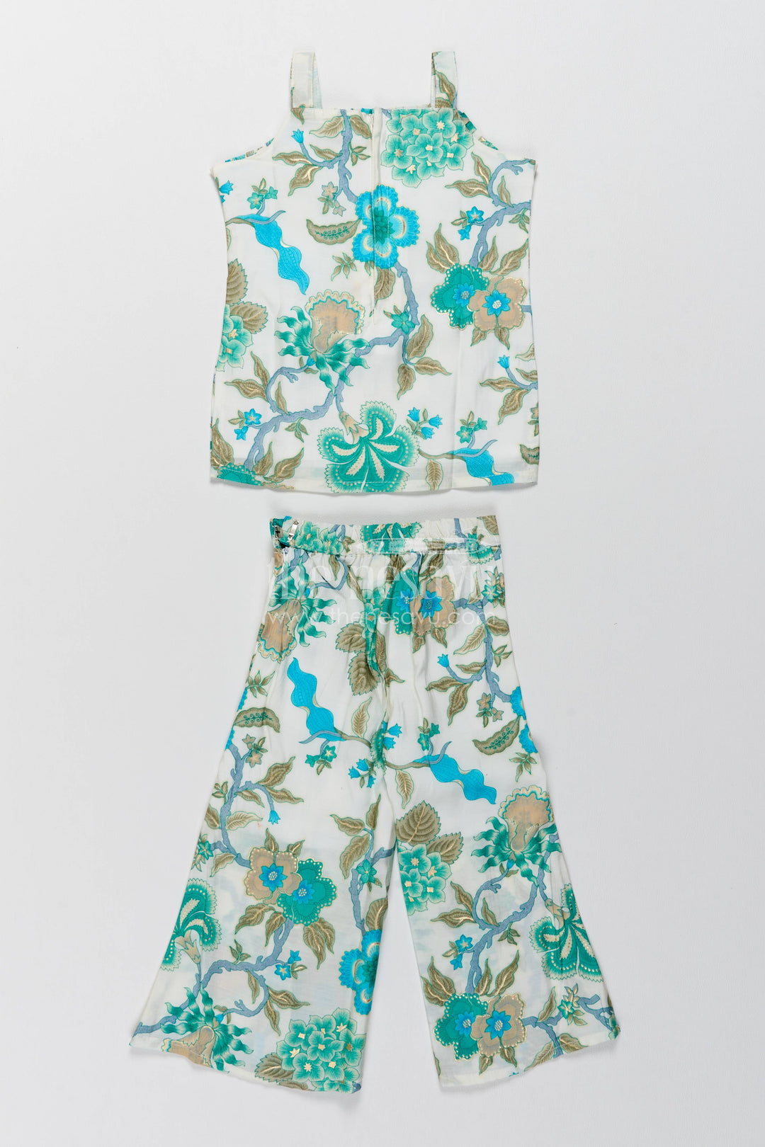 The Nesavu Girls Co-Ord Sets Girls Co Ord Set with Digital Print for Family Functions Nesavu Nesavu Girls Co Ord Set With Digital Print For Festive Occasion