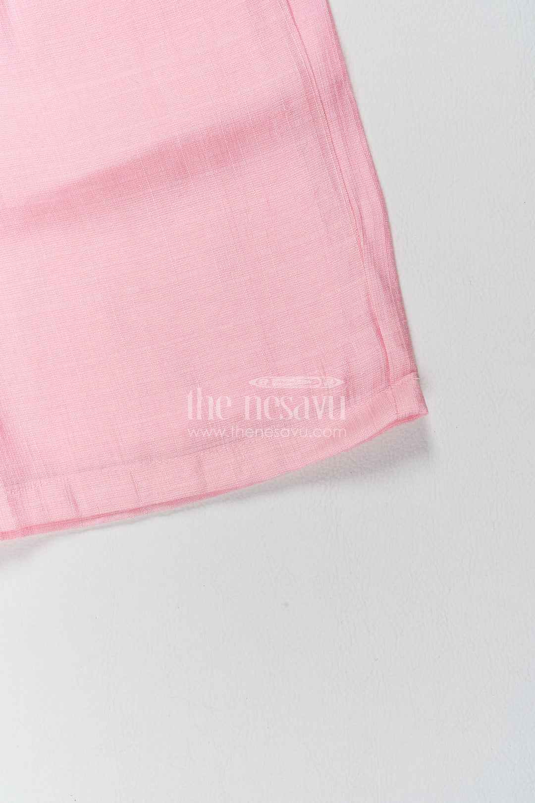 The Nesavu Girls Casual Set Girls Co Ord Set with Floral Detailing for Family Functions Nesavu Nesavu Girls Co Ord Set In Pink With Floral Detailing For Celebrations