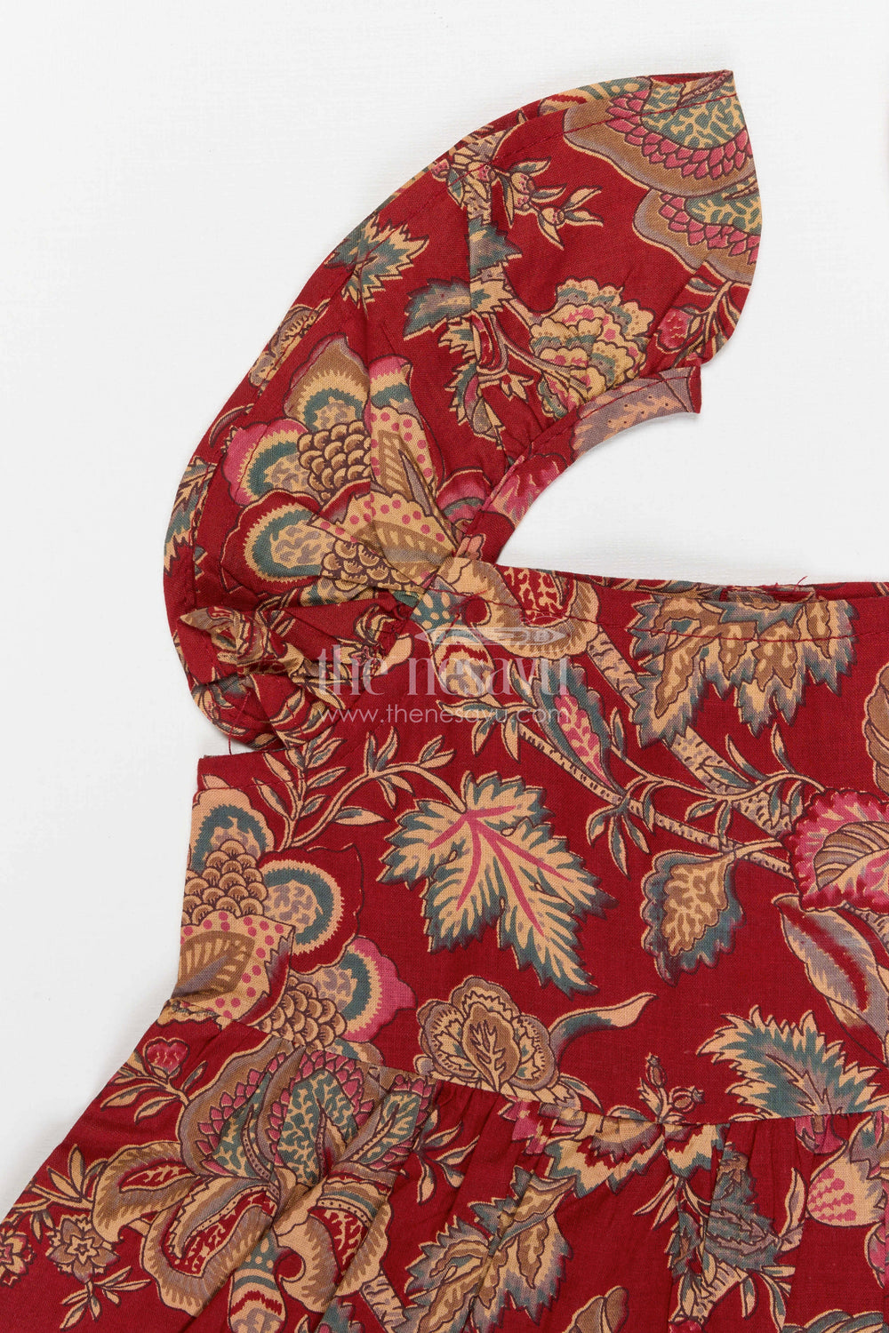 The Nesavu Girls Co-Ord Sets Girls Cotton Co Ord Set for Festive Casual and Outings Nesavu Nesavu Girls Cotton Co Ord Set With Digital Print For Festive Casual Outings And Celebrations