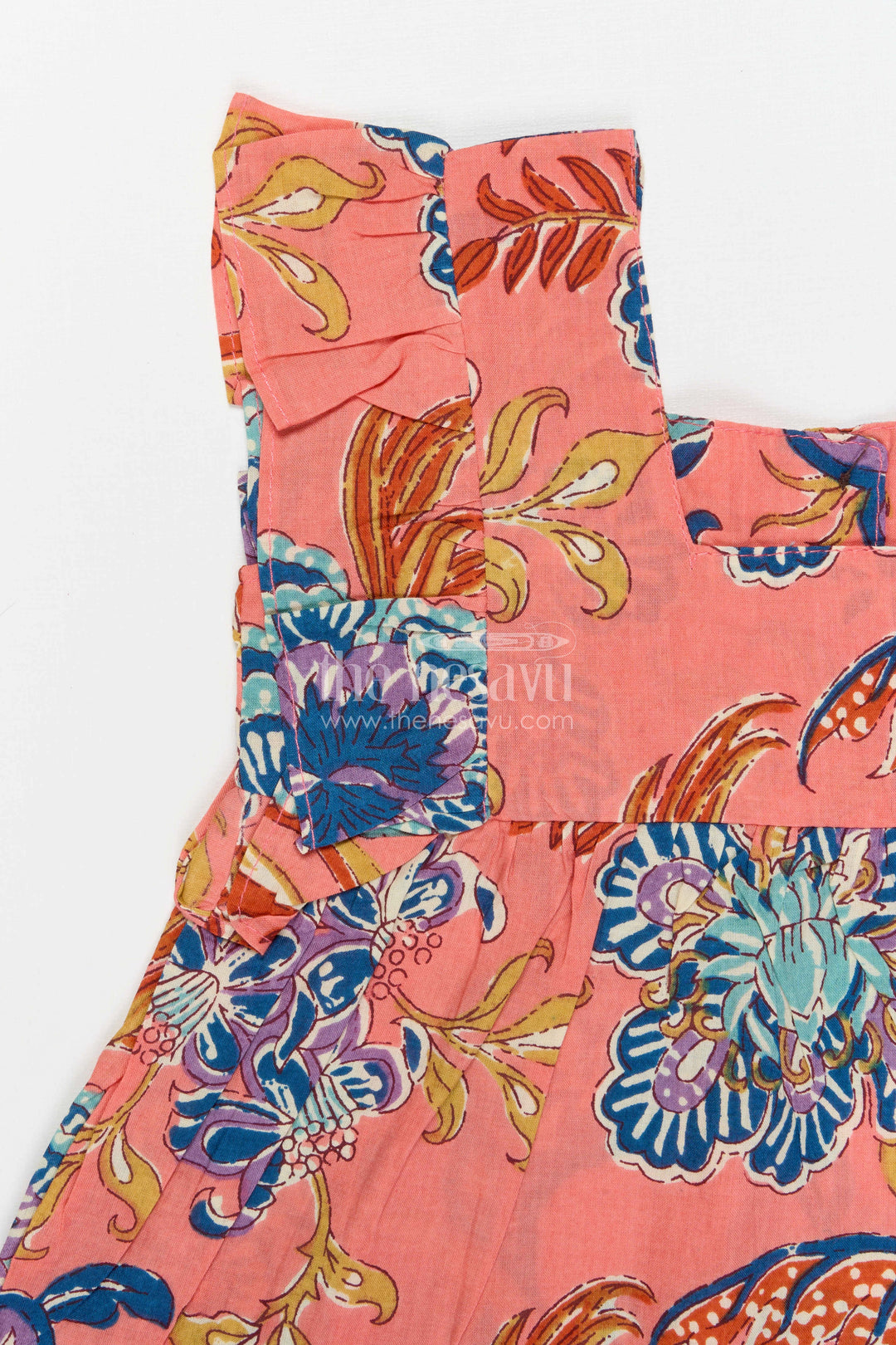 The Nesavu Girls Co-Ord Sets Girls Cotton Co Ord Set for Travel and Playdates Nesavu Nesavu Girls Printed Cotton Co Ord Set With Digital Print For Travel Playdates And Casual Outings